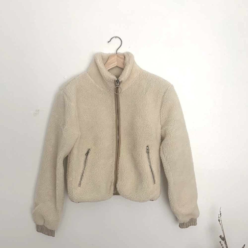 NWT Urban Outfitters Sherpa Jacket - White/Cream